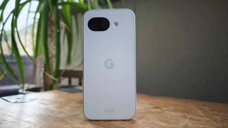 Render of Google Pixel 11a showing its slim camera oval and Orchid colour finish